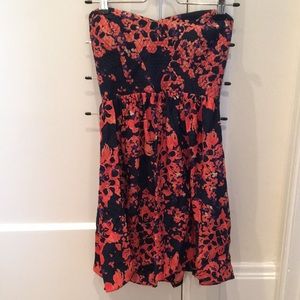 Parker strapless mini dress - 100% silk